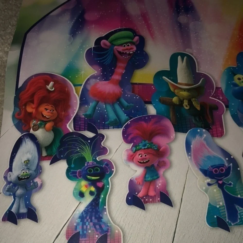 Trolls World Tour Birthday Party Table Decorating‎ Kit New